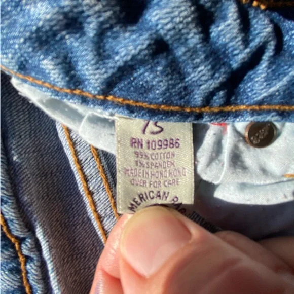 American Rag Low rise Jeans Super Flare size 2 26 short - Picture 4 of 16